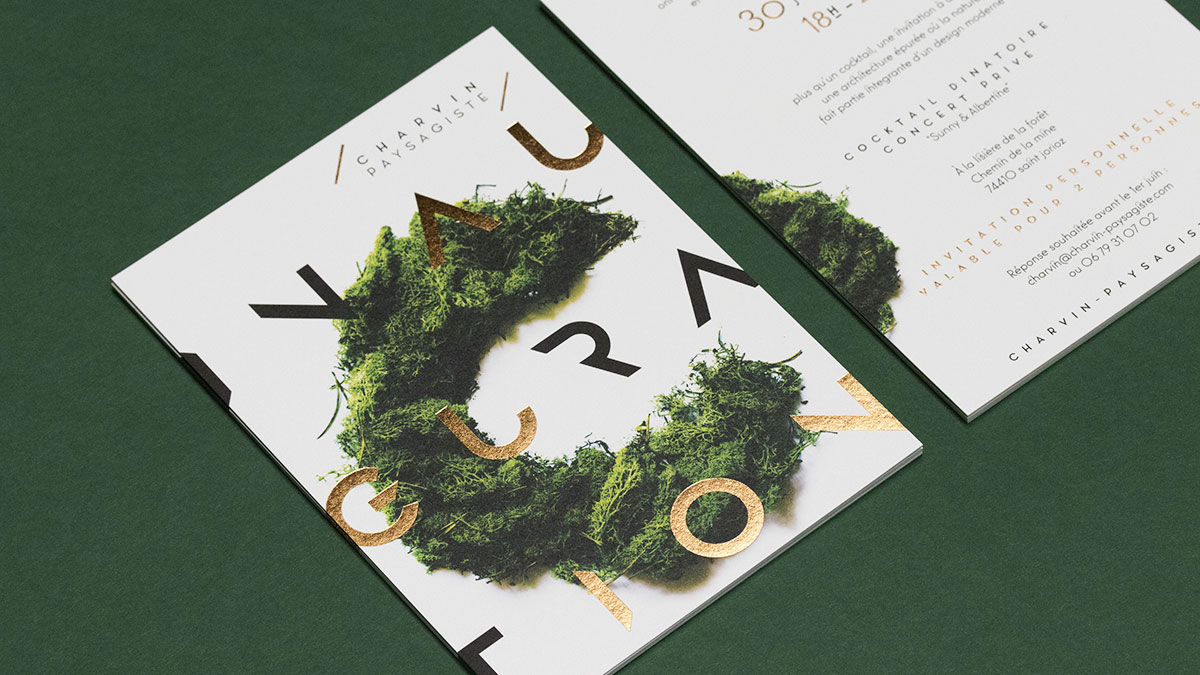 Impression offset quadri et dorure à chaud Paris, pour artiste paysager