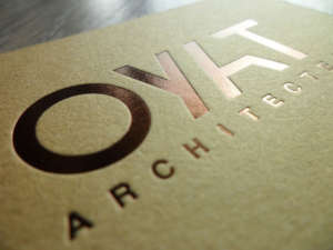 Carte de visite Luce imprimerie paris. Impression de luxe marquage dorure a chaud cuivre bronze